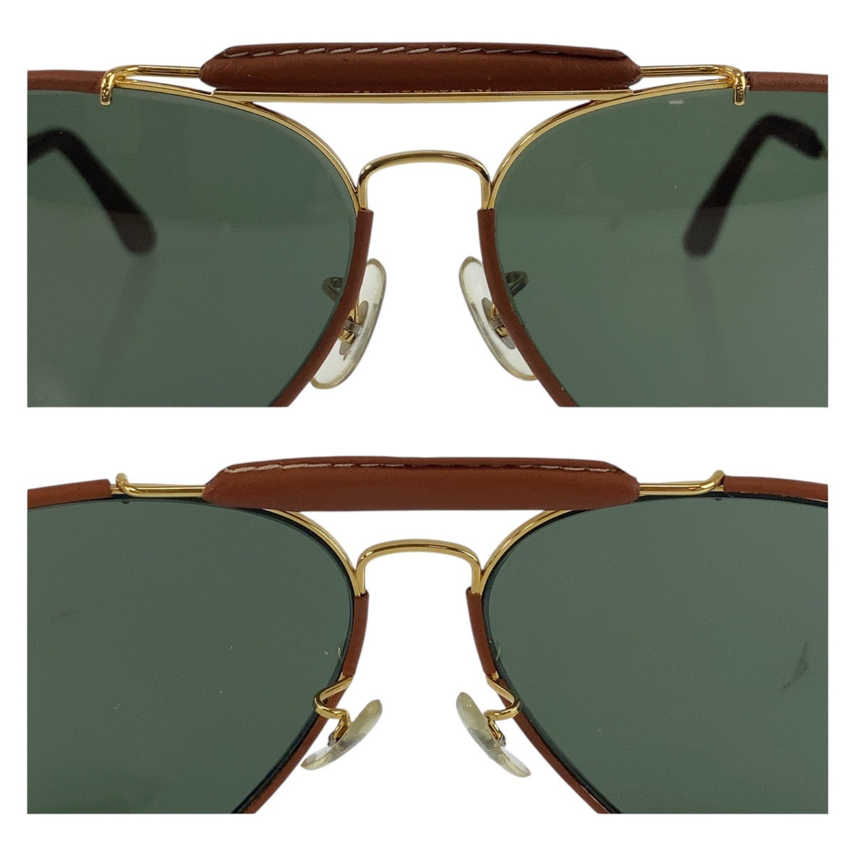 16917
Ray-Ban レイバン ヴィンテージ ボシュロム アビエーター ブラウン ゴールド金具 レザー / メタル 62◻︎14 サングラス ティアドロップ  メンズ