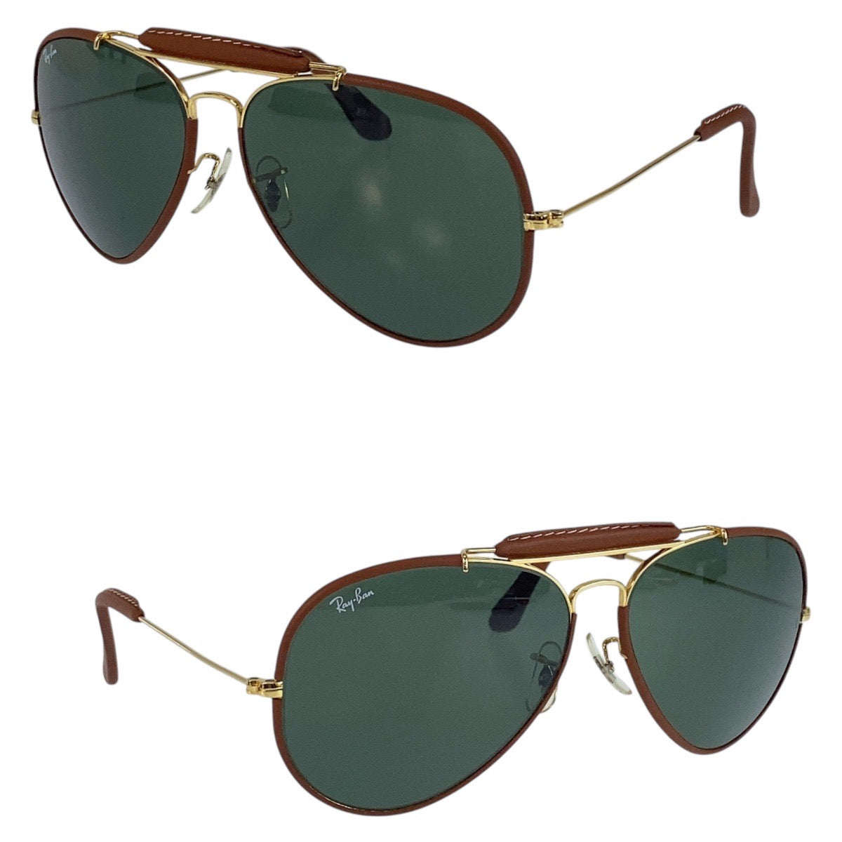16917
Ray-Ban レイバン ヴィンテージ ボシュロム アビエーター ブラウン ゴールド金具 レザー / メタル 62◻︎14 サングラス ティアドロップ  メンズ