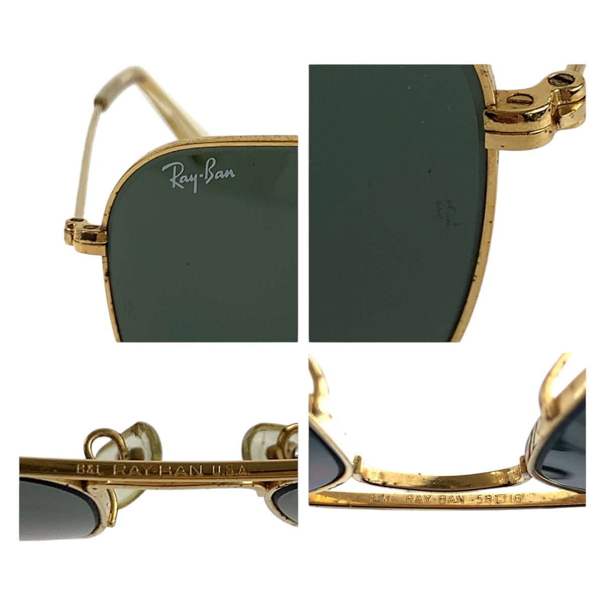 16923
Ray-Ban レイバン ヴィンテージ ボシュロム アビエーター ゴールド メタル 58◻︎16 サングラス 男女兼用 ティアドロップ  メンズ AB16