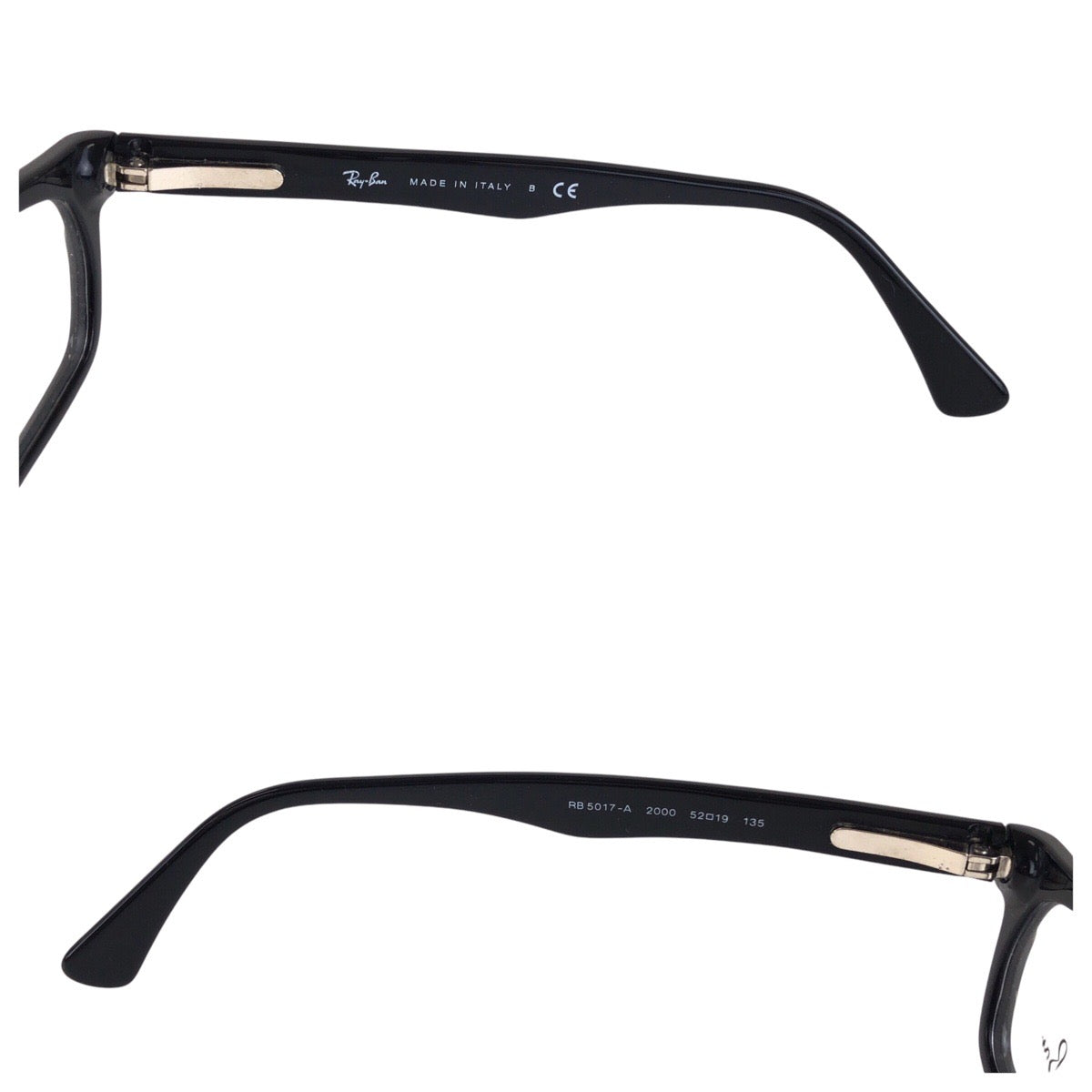 16928
Ray-Ban レイバン ブラック 黒 シルバー金具 プラスチック RB5017-A 2000 52□19 135 メガネ デモレンズ  メンズ ABP6