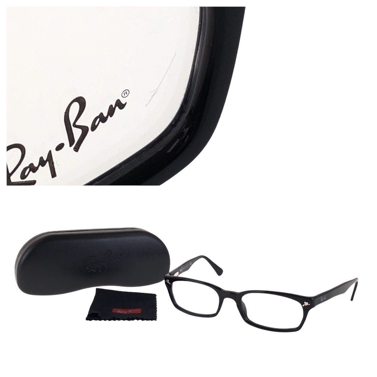 16928
Ray-Ban レイバン ブラック 黒 シルバー金具 プラスチック RB5017-A 2000 52□19 135 メガネ デモレンズ  メンズ ABP6