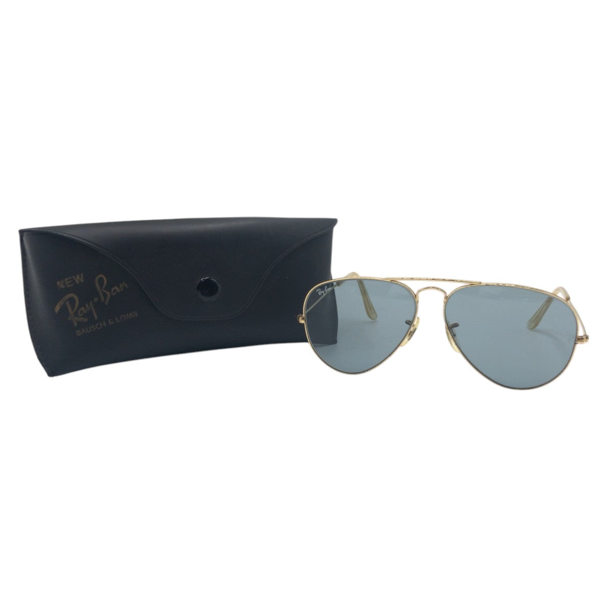 16931
Ray-Ban レイバン ヴィンテージ B&L RAY-BAN U.S.A ゴールド ブルー メタル サングラス 男女兼用 ティアドロップ  レディース AB18