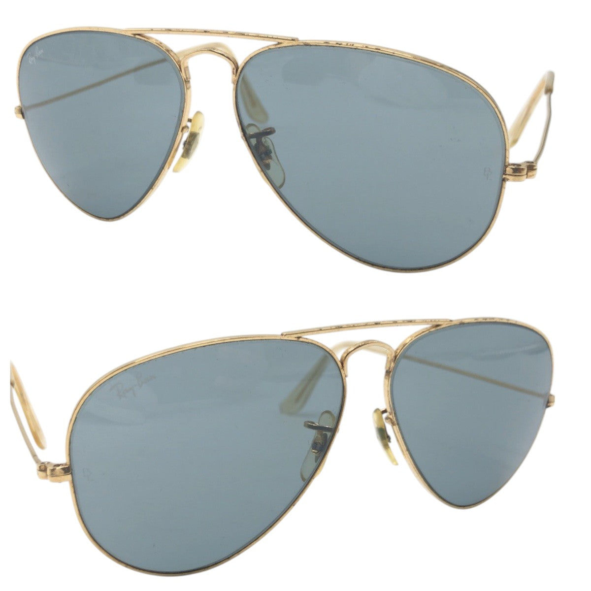 16931
Ray-Ban レイバン ヴィンテージ B&L RAY-BAN U.S.A ゴールド ブルー メタル サングラス 男女兼用 ティアドロップ  レディース AB18