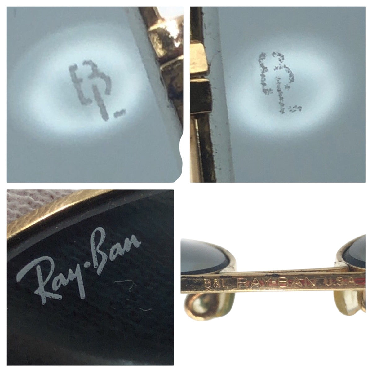 16931
Ray-Ban レイバン ヴィンテージ B&L RAY-BAN U.S.A ゴールド ブルー メタル サングラス 男女兼用 ティアドロップ  レディース AB18