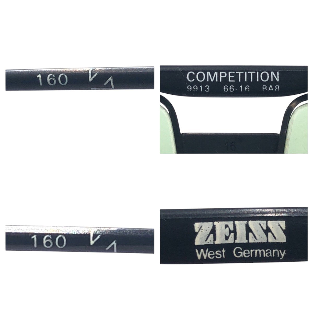 16935
ZEISS ツアイス ヴィンテージ ブラック 黒 メタル 661□6 160 サングラス 男女兼用 ティアドロップ  メンズ ABP28