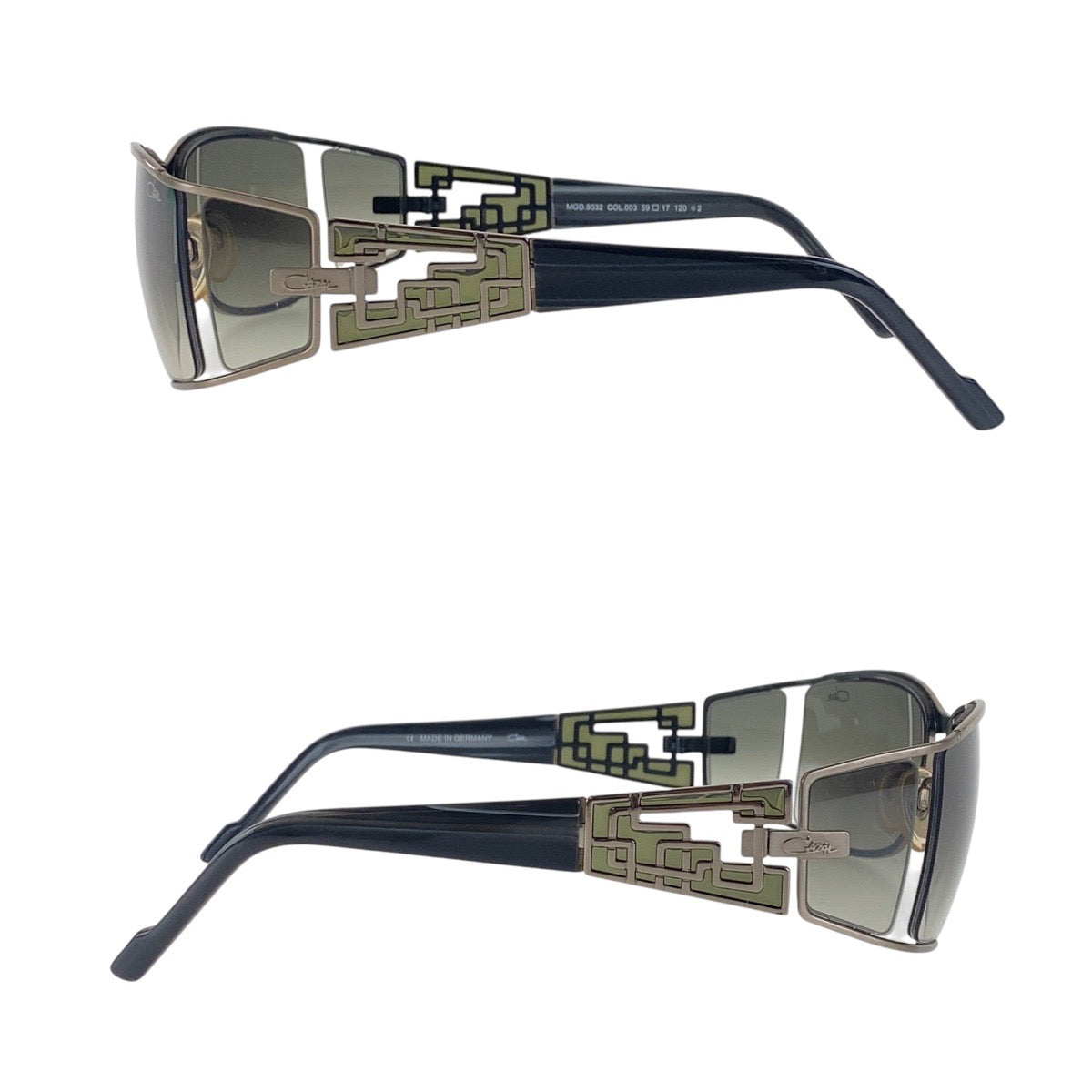 16937
CAZAL カザール ブラック 黒 シルバー金具 メタル / プラスチック 59□17 120 2 サングラス スクエア  メンズ AB18