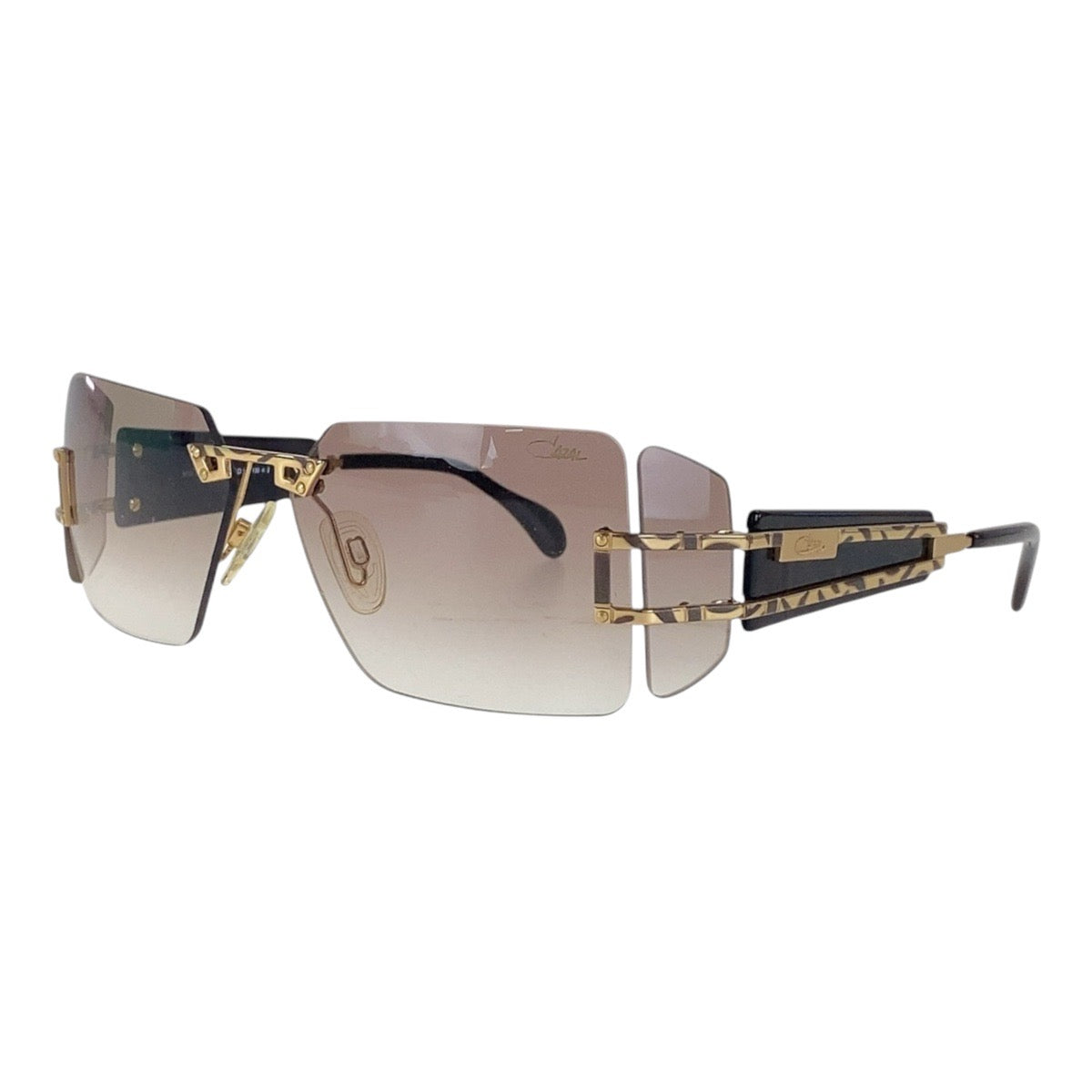 16938
CAZAL カザール ブラウン ゴールド金具 メタル / プラスチック 57□13 130 2 サングラス スクエア  メンズ ABP18