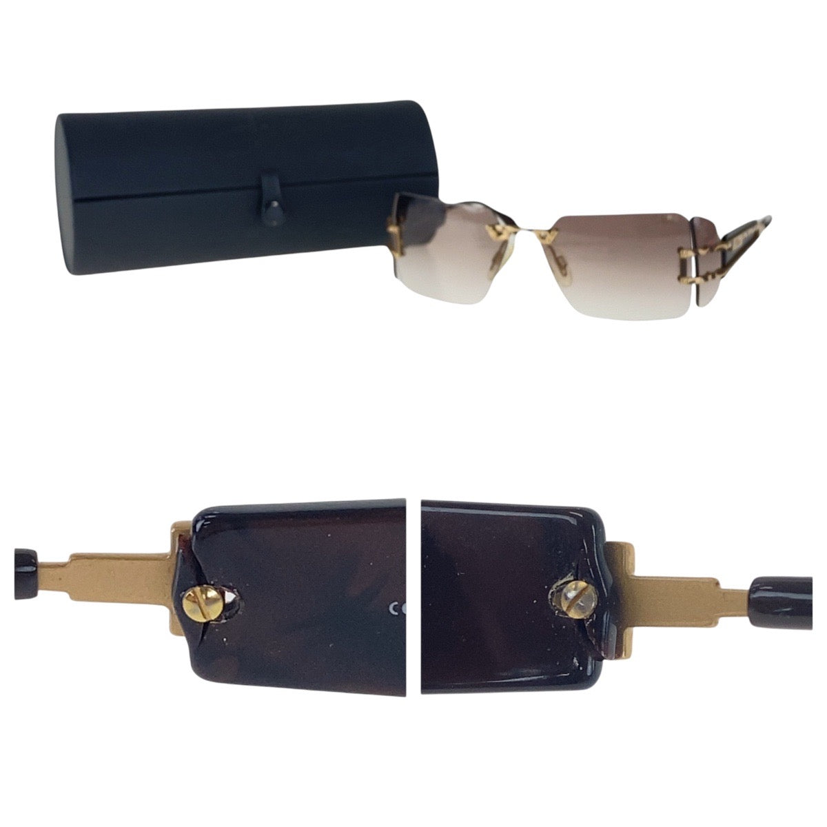 16938
CAZAL カザール ブラウン ゴールド金具 メタル / プラスチック 57□13 130 2 サングラス スクエア  メンズ ABP18