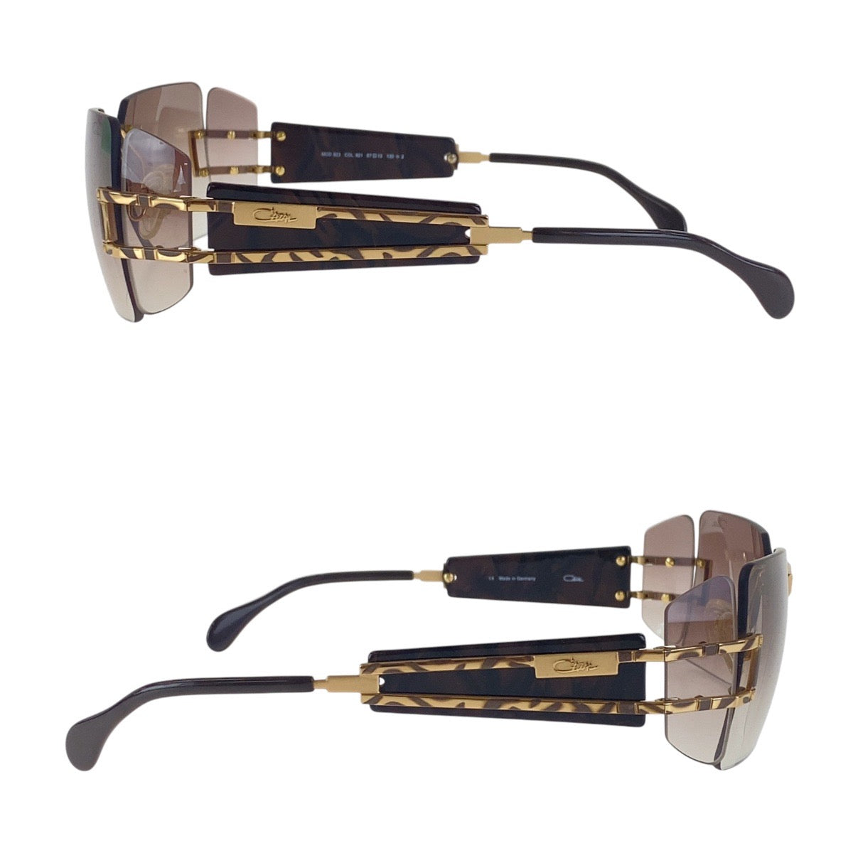 16938
CAZAL カザール ブラウン ゴールド金具 メタル / プラスチック 57□13 130 2 サングラス スクエア  メンズ ABP18