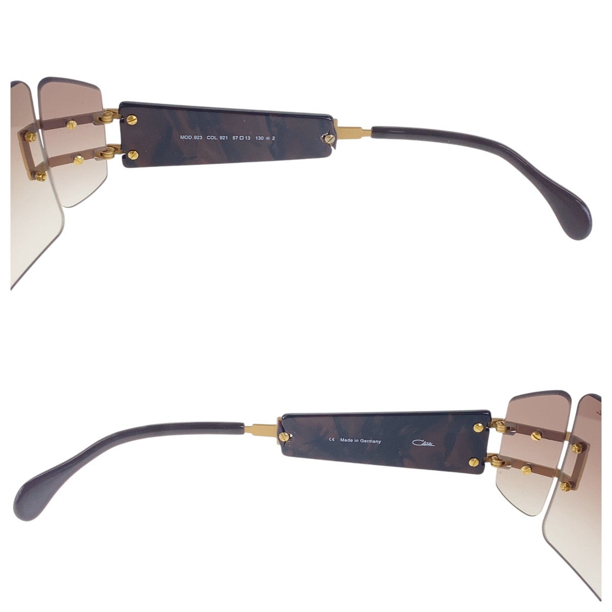16938
CAZAL カザール ブラウン ゴールド金具 メタル / プラスチック 57□13 130 2 サングラス スクエア  メンズ ABP18
