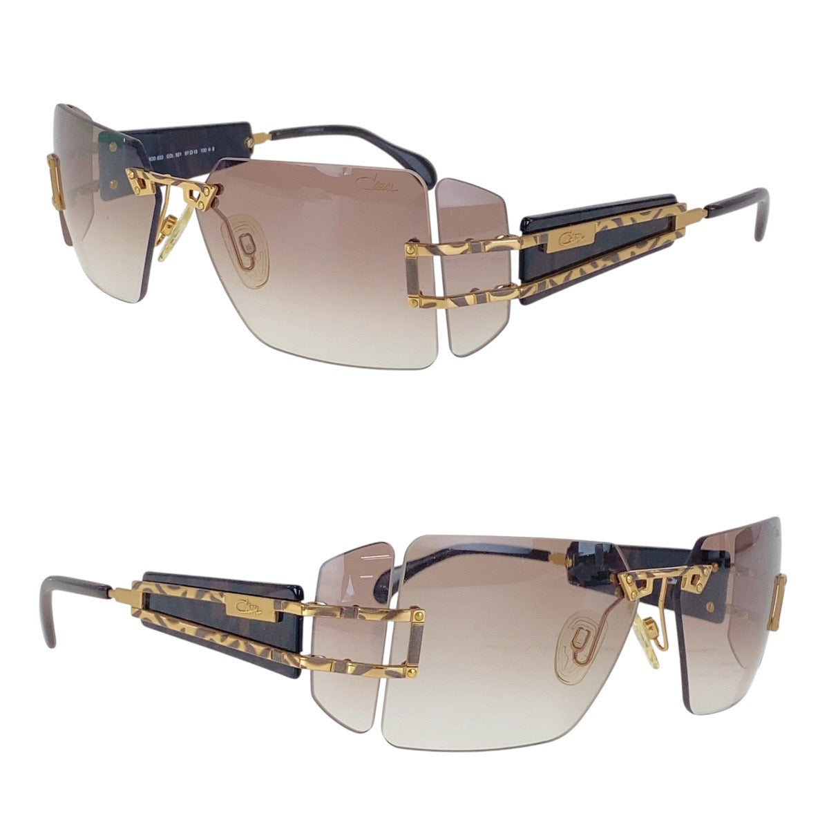 16938
CAZAL カザール ブラウン ゴールド金具 メタル / プラスチック 57□13 130 2 サングラス スクエア  メンズ ABP18