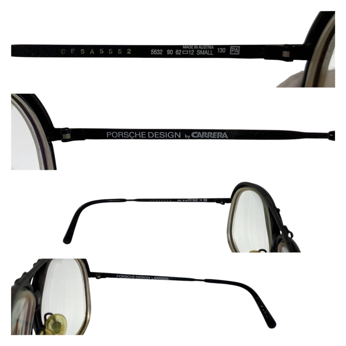 16940
Porsche Design ポルシェデザイン ブラック 黒 プラスチック / メタル DESA5552 5632 90 62◻︎12 SMALL 130 サングラス ティアドロップ  メンズ AB9