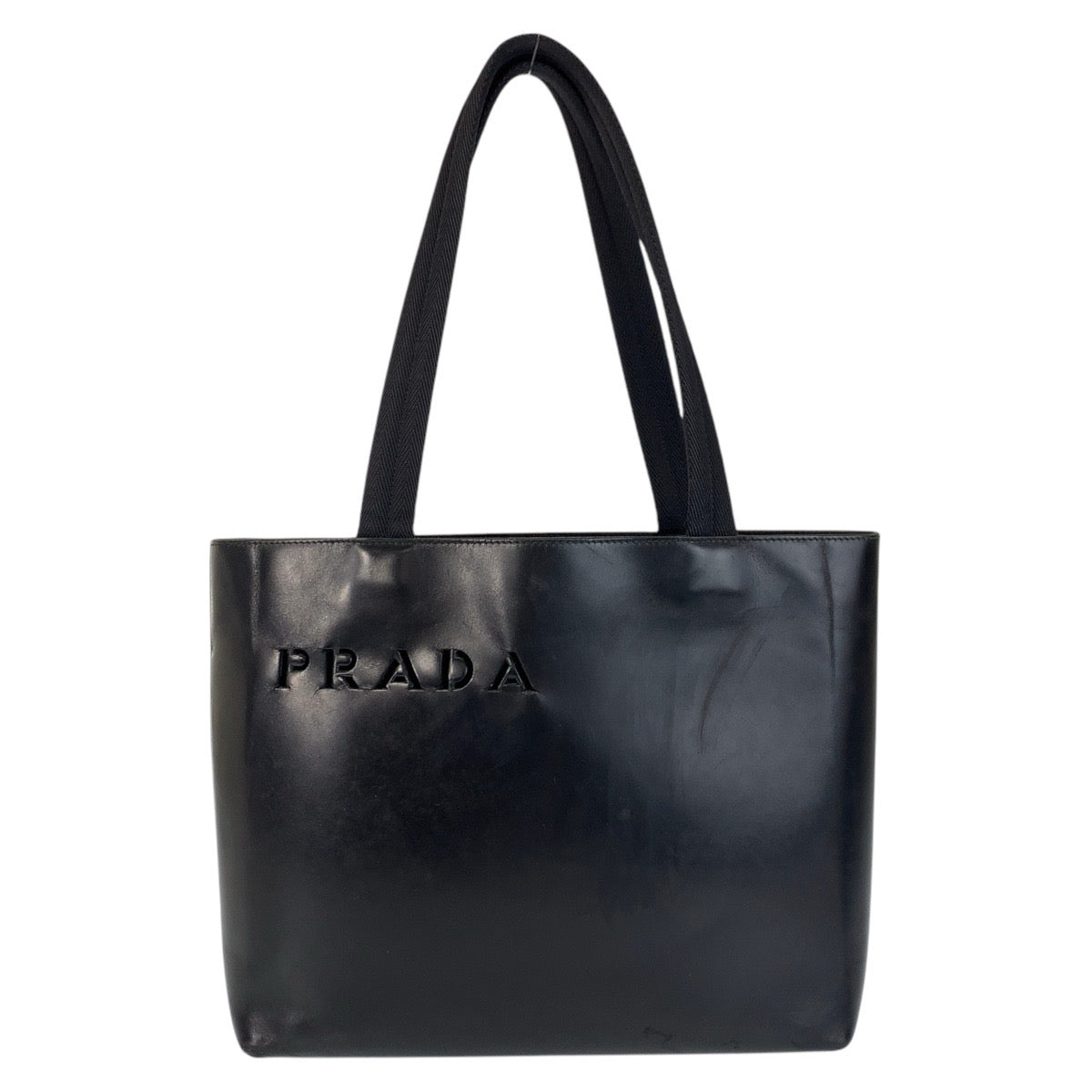 16955
PRADA プラダ ブラック 黒 レザー トートバッグ ショルダーバッグ  レディース AB22