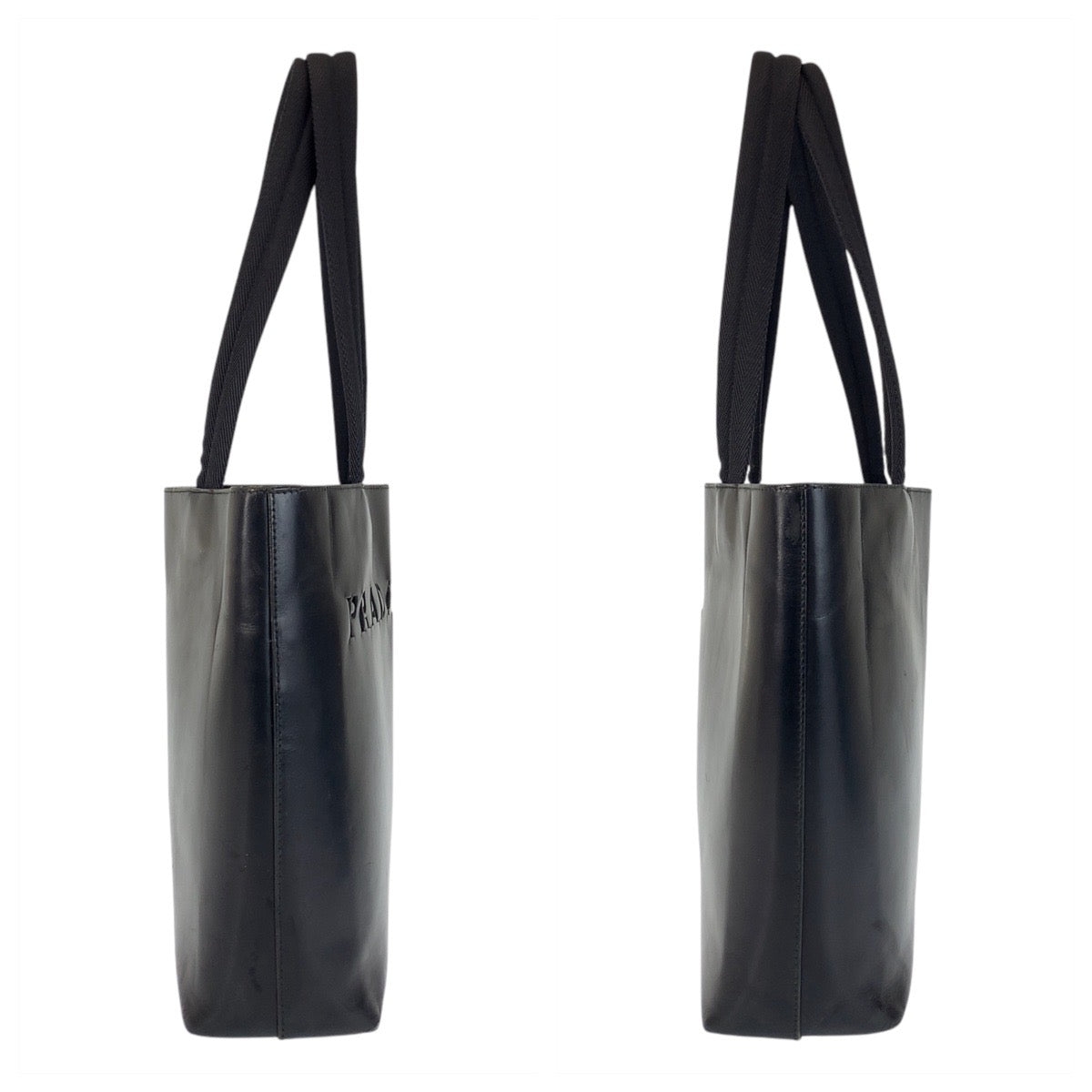 16955
PRADA プラダ ブラック 黒 レザー トートバッグ ショルダーバッグ  レディース AB22