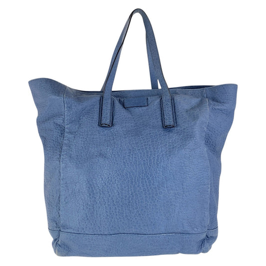 16959
GUCCI グッチ ブルー ネイビー レザー トートバッグ ショルダーバッグ 男女兼用  メンズ AB42