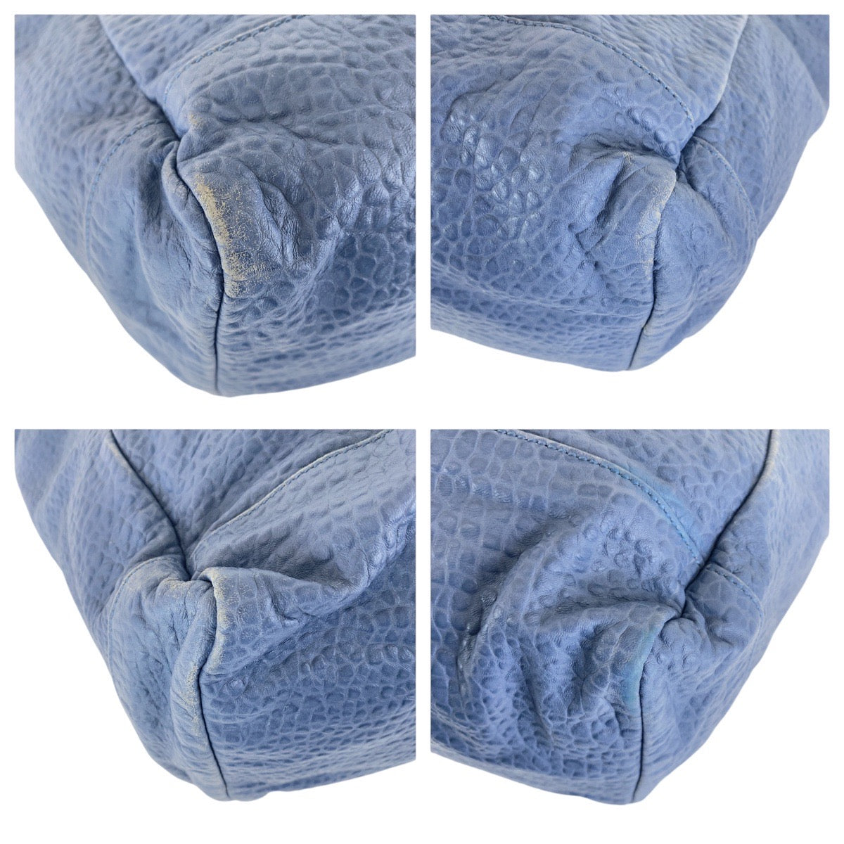 16959
GUCCI グッチ ブルー ネイビー レザー トートバッグ ショルダーバッグ 男女兼用  メンズ AB42