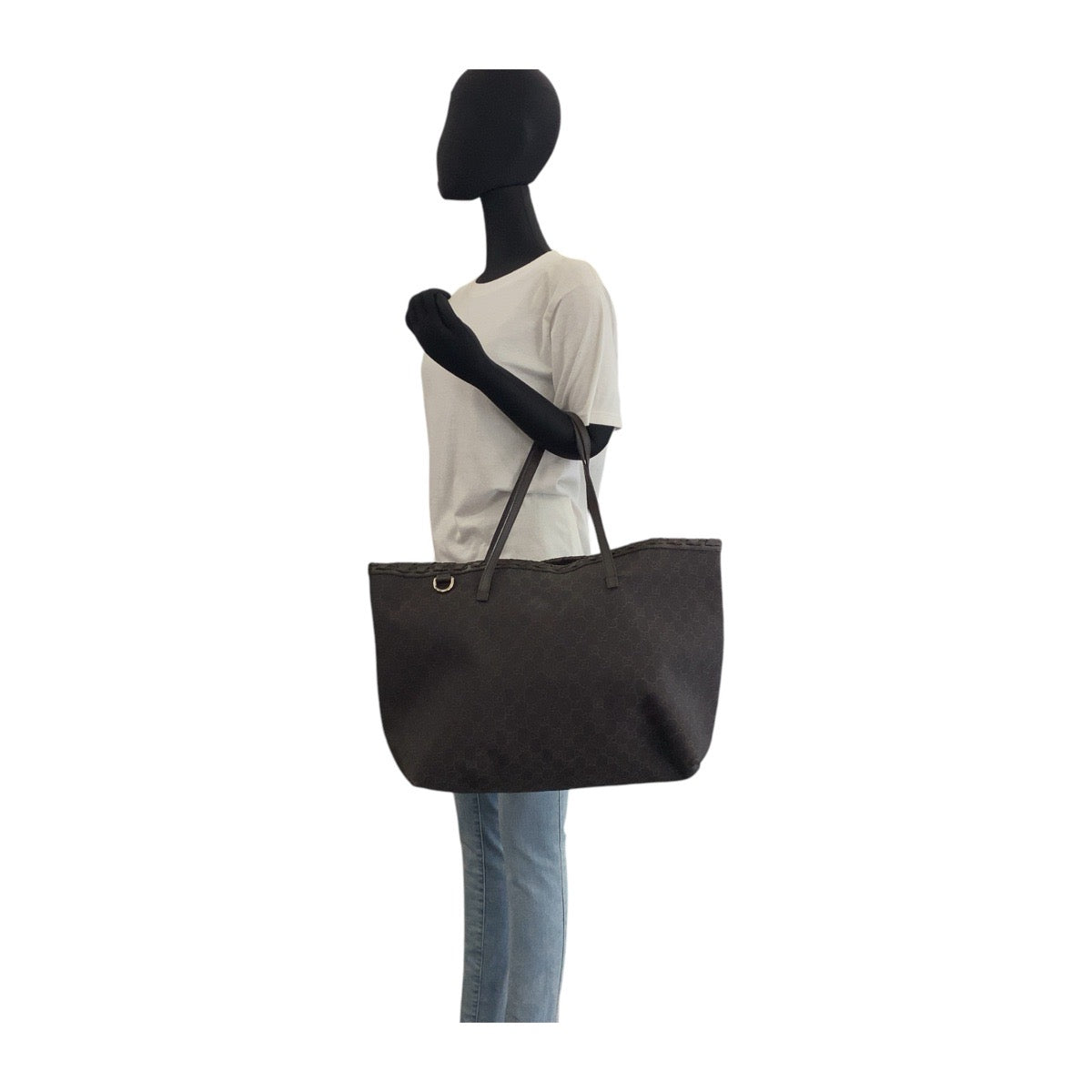 16961
GUCCI グッチ ブラウン シルバー金具 GGキャンバス 354666 トートバッグ ハンドバッグ 男女兼用  レディース ABP41