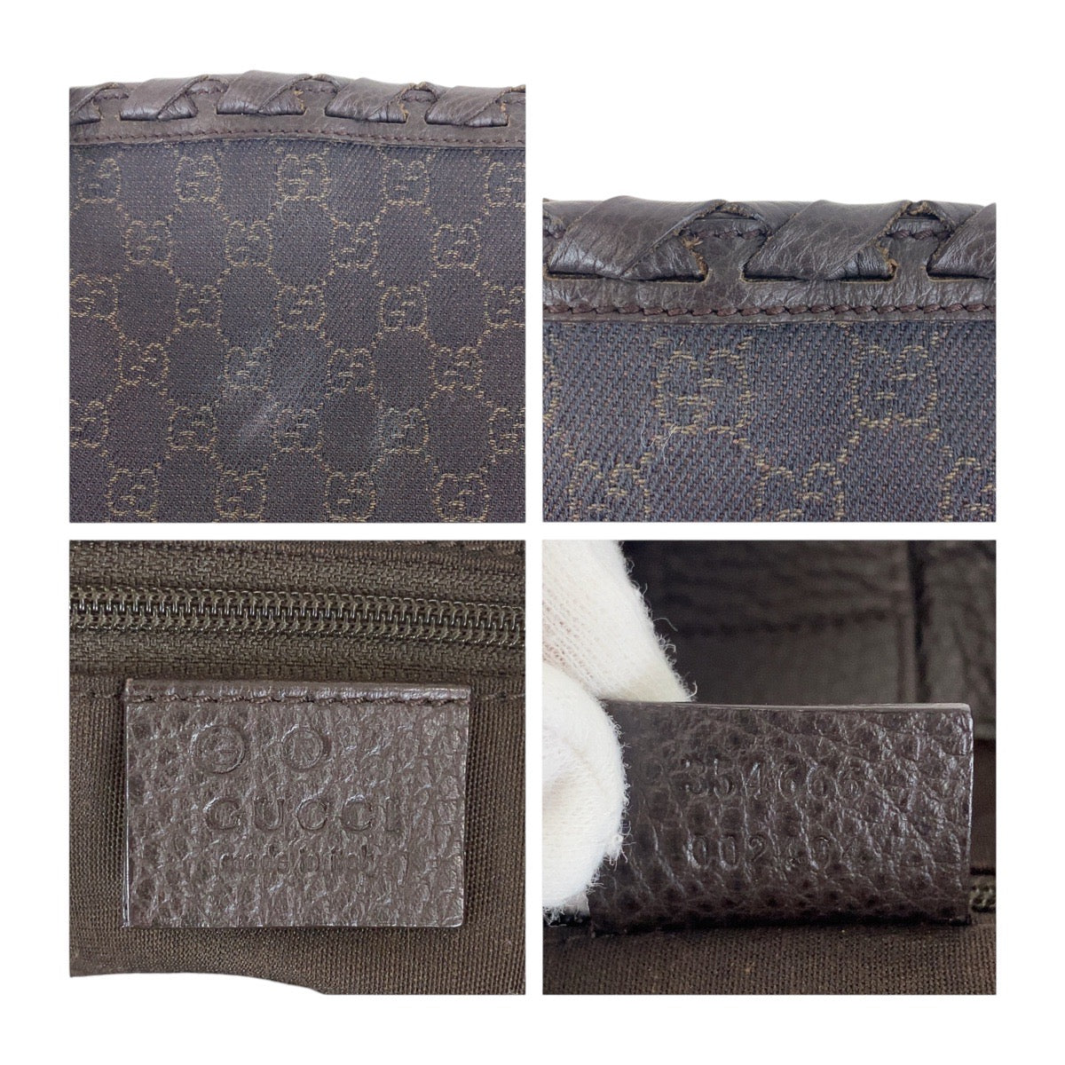 16961
GUCCI グッチ ブラウン シルバー金具 GGキャンバス 354666 トートバッグ ハンドバッグ 男女兼用  レディース ABP41