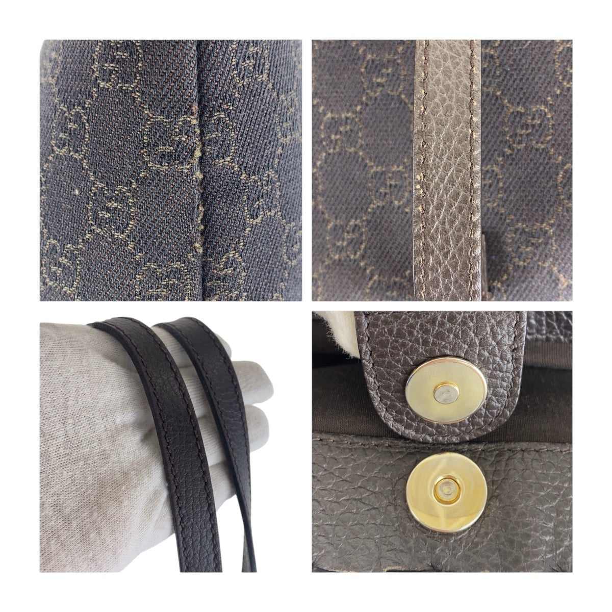 16961
GUCCI グッチ ブラウン シルバー金具 GGキャンバス 354666 トートバッグ ハンドバッグ 男女兼用  レディース ABP41