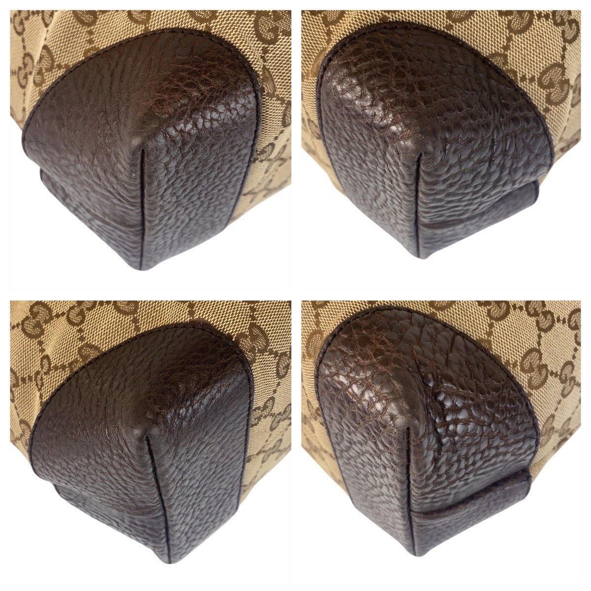 16964
GUCCI グッチ ベージュ ブラウン ゴールド金具 GGキャンバス / レザー 247237 トートバッグ ショルダーバッグ  レディース AB44