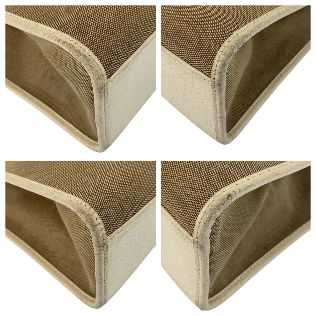 16966
GUCCI グッチ ジャッキー ベージュ アイボリー シルバー金具 キャンバス / レザー 002 1073 トートバッグ ショルダーバッグ レディース AB39