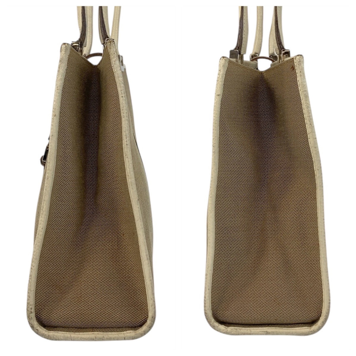 16966
GUCCI グッチ ジャッキー ベージュ アイボリー シルバー金具 キャンバス / レザー 002 1073 トートバッグ ショルダーバッグ レディース AB39