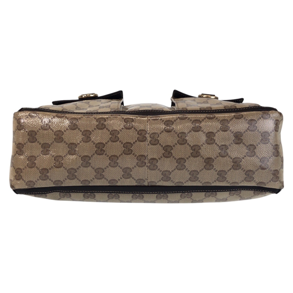 16967
GUCCI GG Crystal Beige Brown Gold Hardware Coated Canvas / Leather 268639 Tote Bag Shoulder Bag Ladies ABP46