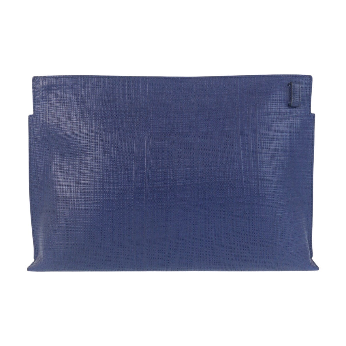 16969
LOEWE ロエベ アナグラム Tポーチ ネイビー シルバー金具 レザー クラッチバッグ セカンドバッグ  メンズ
