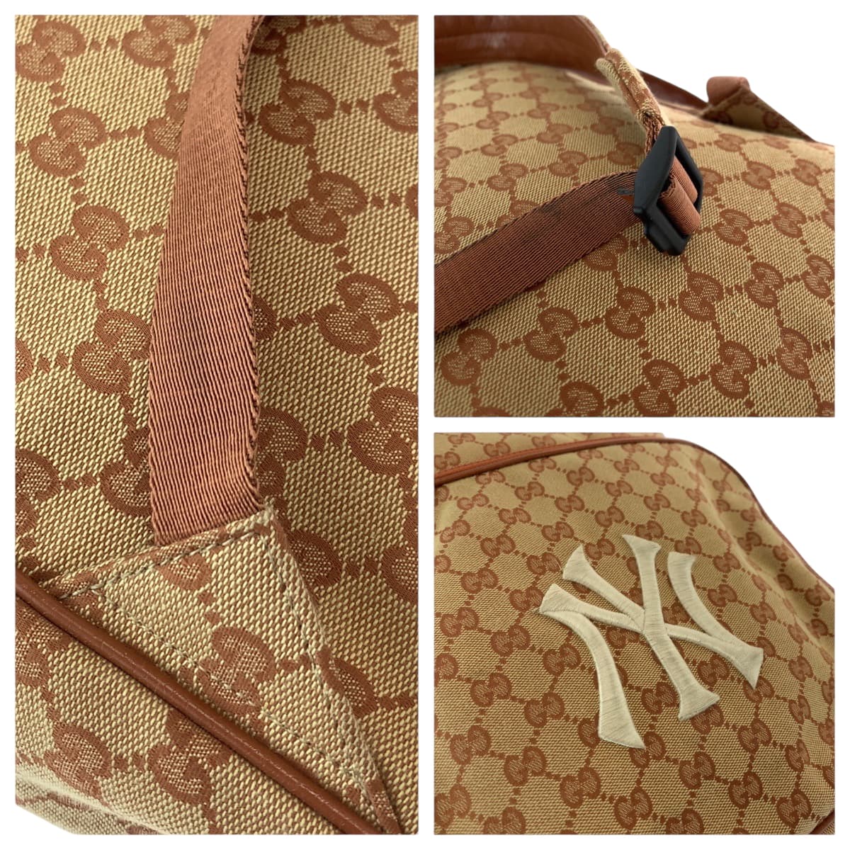 16972
GUCCI グッチ ニューヨークヤンキース ブラウン GGキャンバス 536724 リュックサック バックパック  メンズ