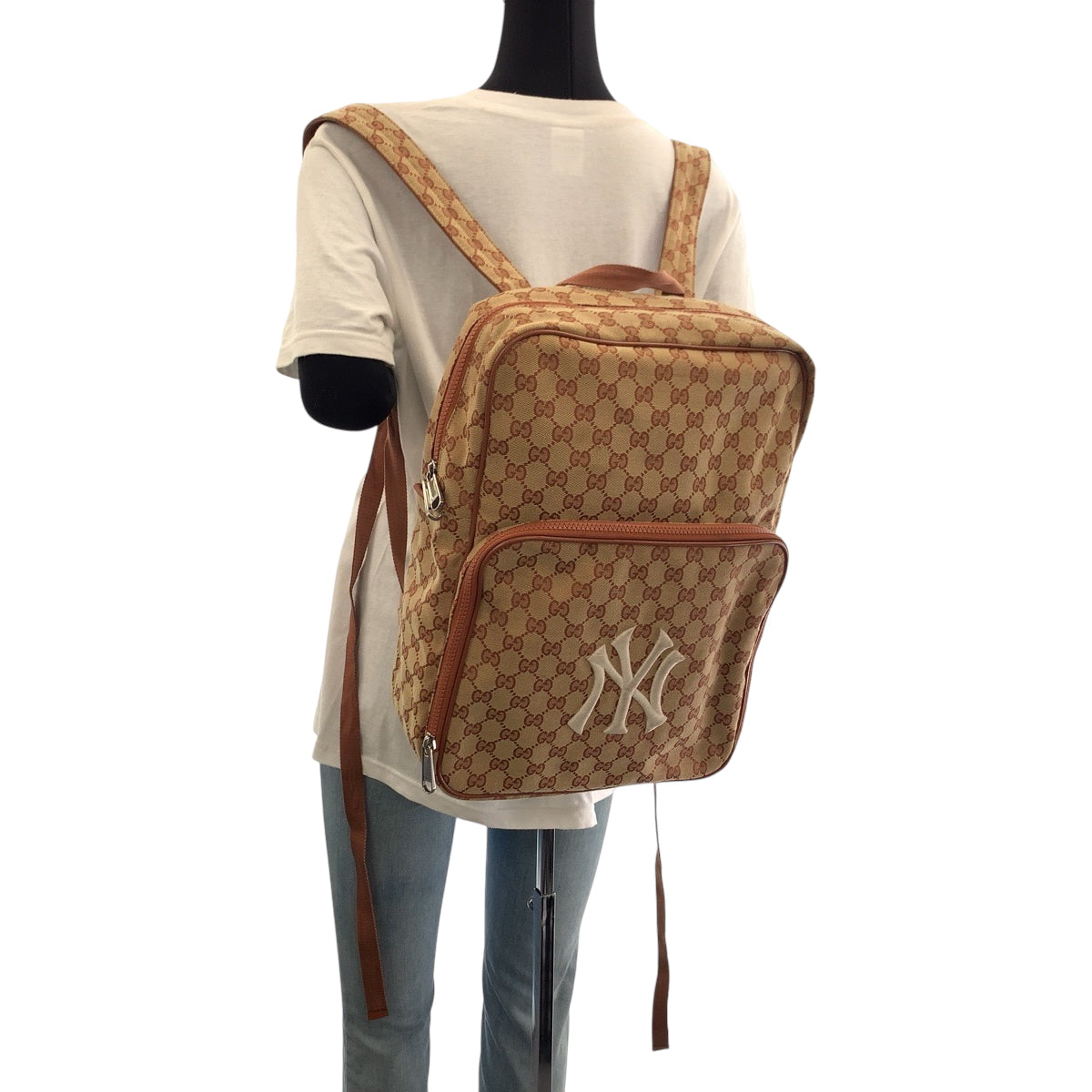 16972
GUCCI グッチ ニューヨークヤンキース ブラウン GGキャンバス 536724 リュックサック バックパック  メンズ