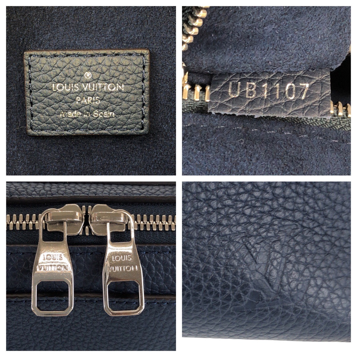 16973
LOUIS VUITTON ルイヴィトン トリヨン ヴィクトール ネイビー シルバー金具 レザー M41351 ビジネスバッグ ブリーフケース  メンズ