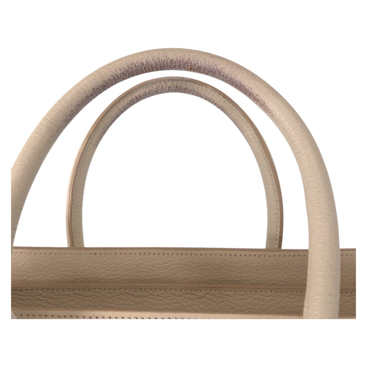 16975
CELINE セリーヌ ラゲージ マイクロ アイボリー ゴールド金具 レザー F-CU-1146 ハンドバッグ トートバッグ レディース AB70