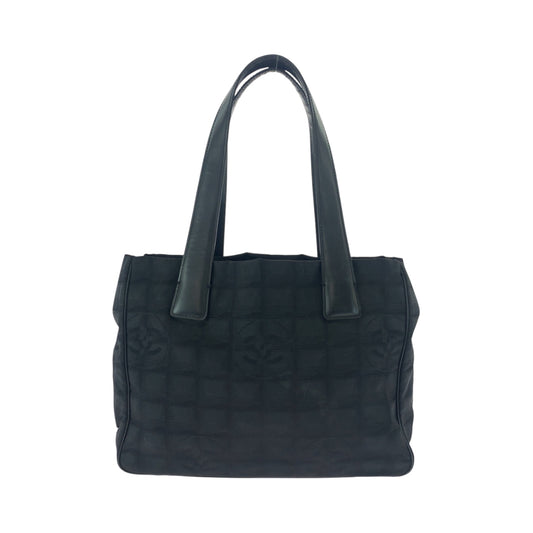 16976
CHANEL シャネル ヴィンテージ ニュートラベルラインPM ココマーク ブラック 黒 ゴールド金具 ナイロン トートバッグ ハンドバッグ  レディース