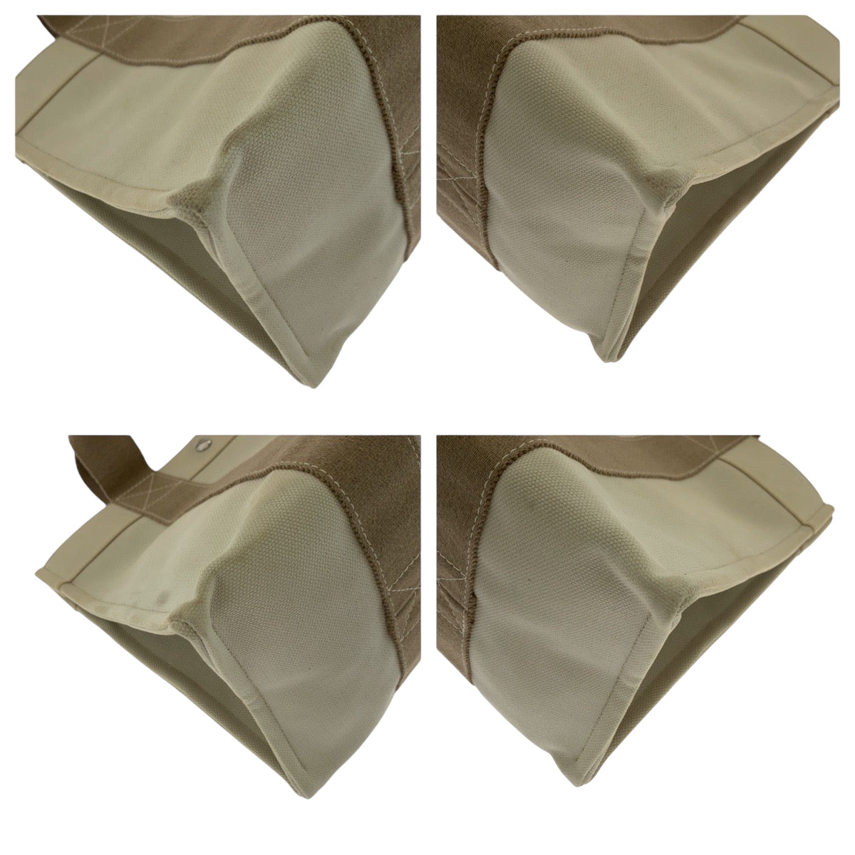 16978
HERMES エルメス ボラボラPM ベージュ アイボリー シルバー金具 キャンバス トートバッグ ハンドバッグ  レディース ABP41