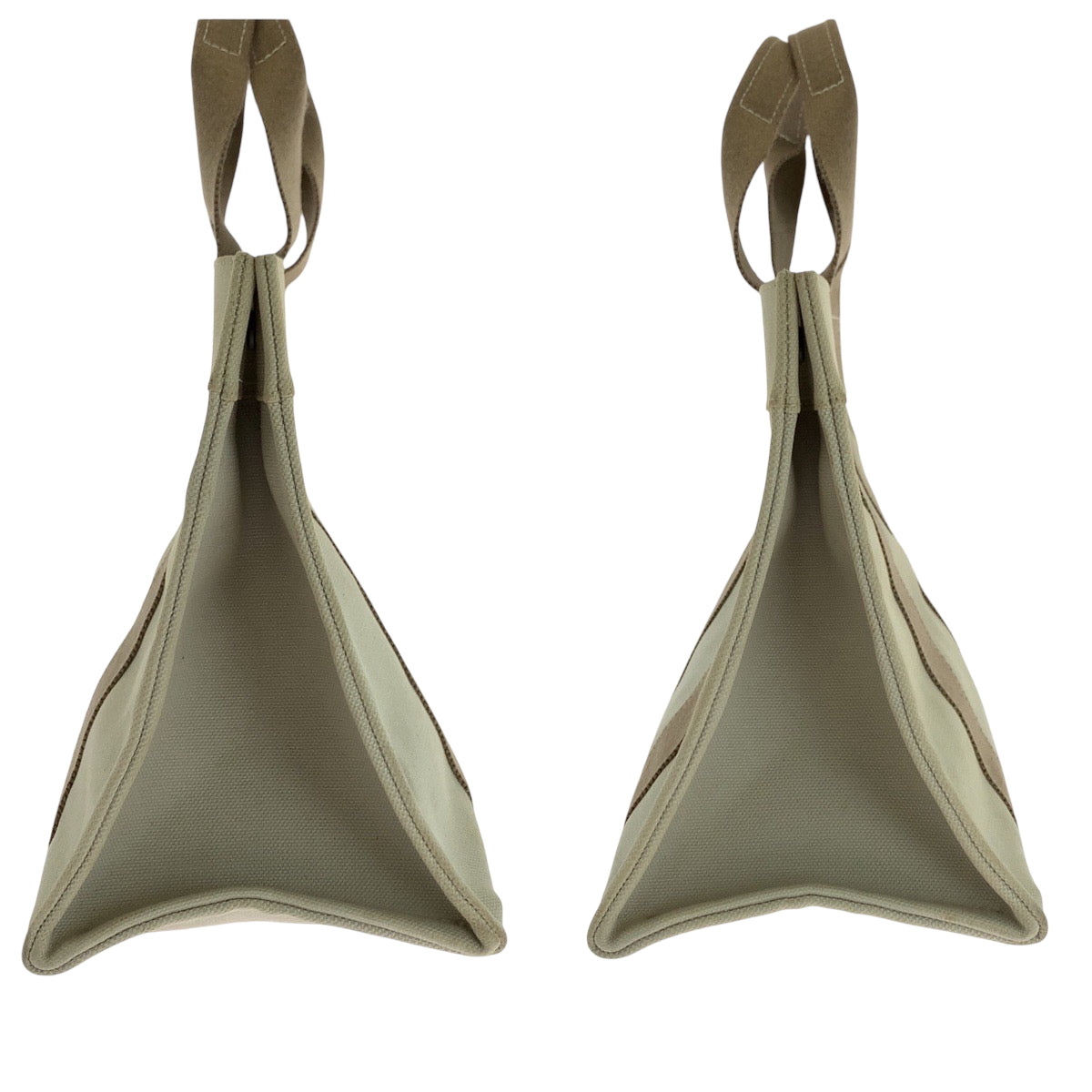 16978
HERMES エルメス ボラボラPM ベージュ アイボリー シルバー金具 キャンバス トートバッグ ハンドバッグ  レディース ABP41