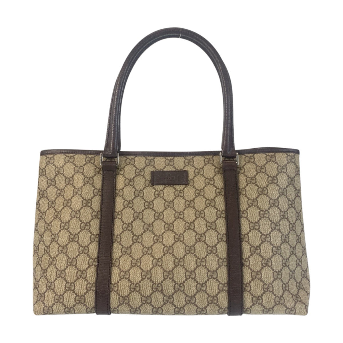 16979
GUCCI グッチ ベージュ ブラウン GGスプリームキャンバス / レザー 114595 トートバッグ ショルダーバッグ  レディース AB39