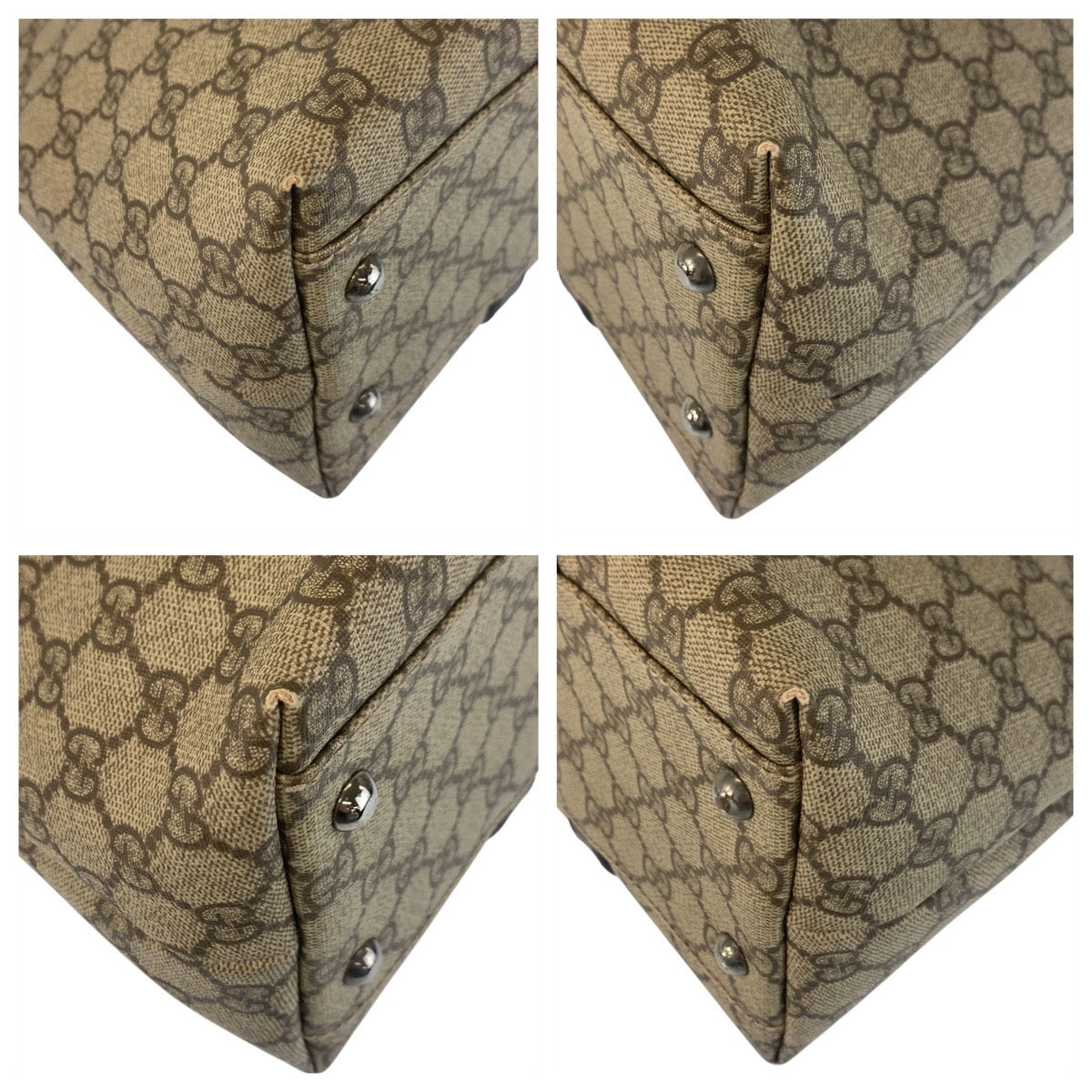 16979
GUCCI グッチ ベージュ ブラウン GGスプリームキャンバス / レザー 114595 トートバッグ ショルダーバッグ  レディース AB39