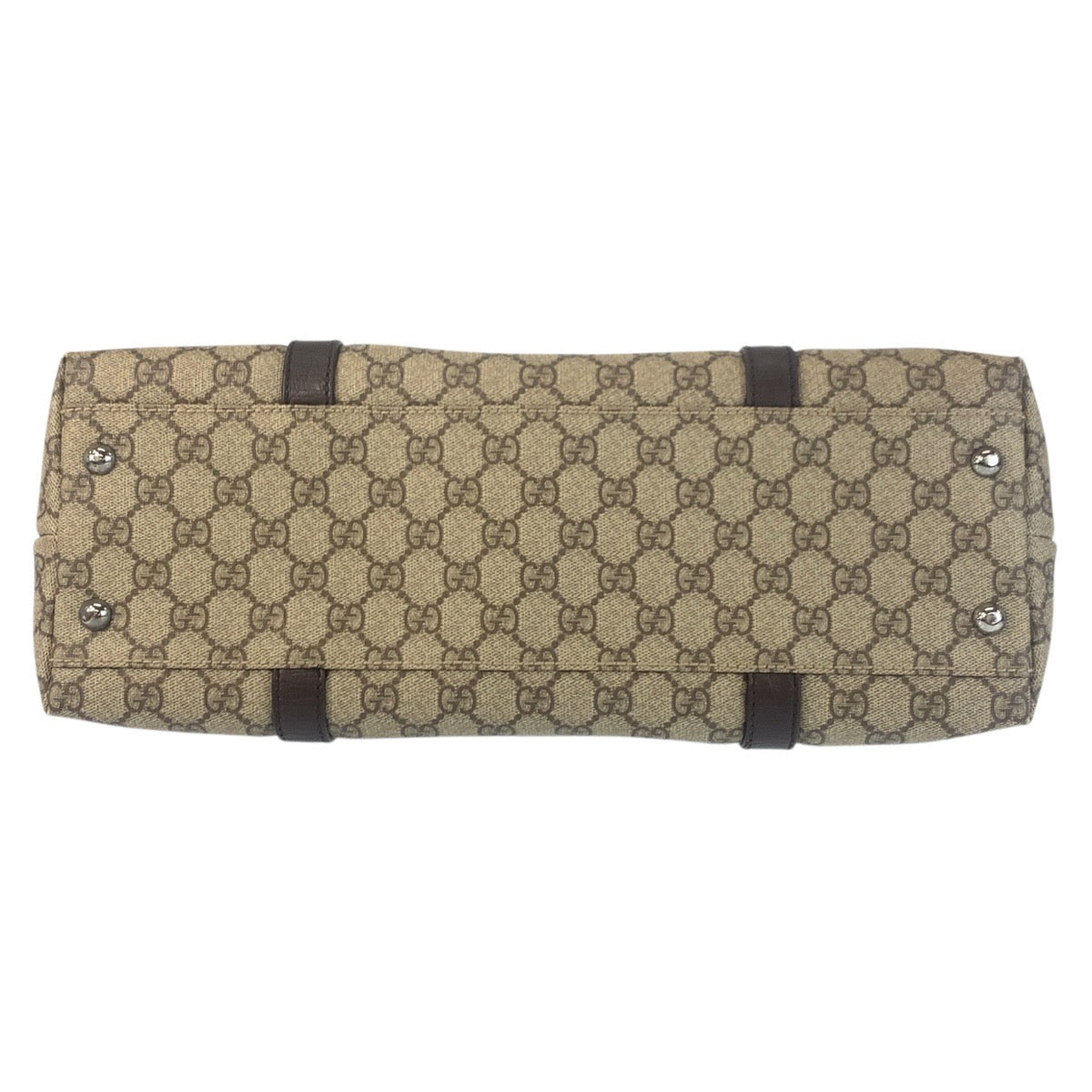 16979
GUCCI グッチ ベージュ ブラウン GGスプリームキャンバス / レザー 114595 トートバッグ ショルダーバッグ  レディース AB39