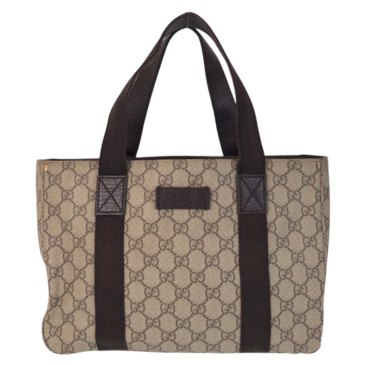 16981
GUCCI グッチ ベージュ ブラウン GGスプリームキャンバス / レザー 141976 トートバッグ ハンドバッグ  レディース AB27