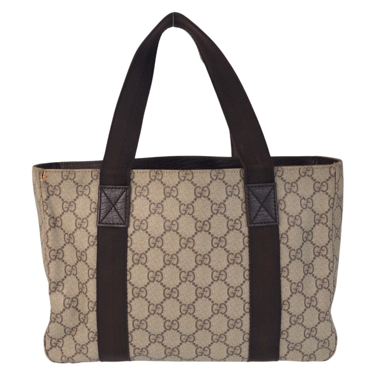 16981
GUCCI グッチ ベージュ ブラウン GGスプリームキャンバス / レザー 141976 トートバッグ ハンドバッグ  レディース AB27