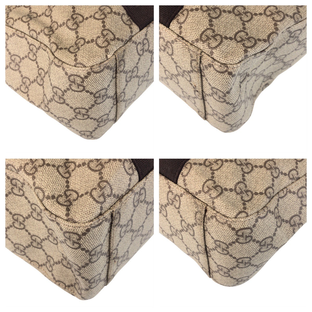 16981
GUCCI グッチ ベージュ ブラウン GGスプリームキャンバス / レザー 141976 トートバッグ ハンドバッグ  レディース AB27