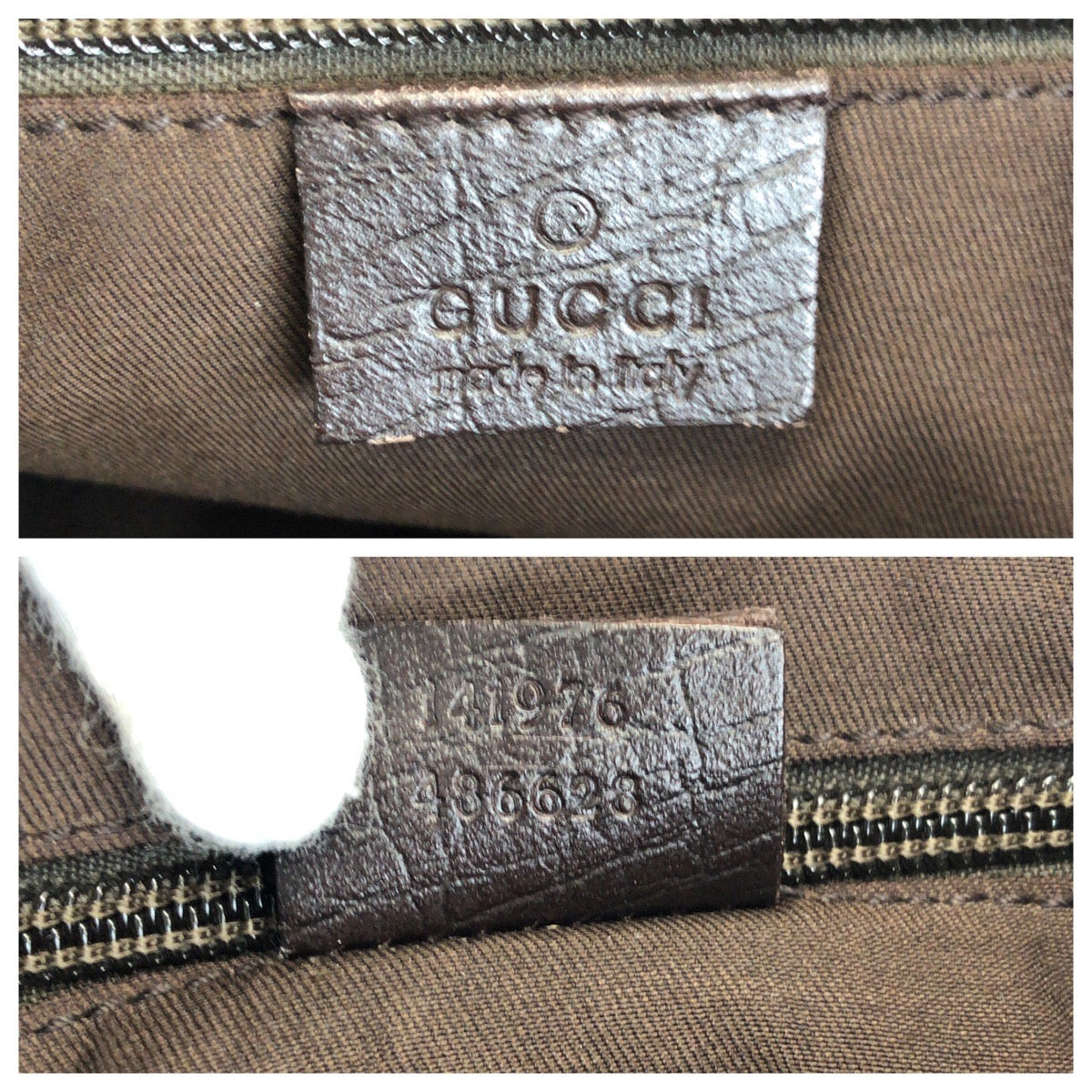 16981
GUCCI グッチ ベージュ ブラウン GGスプリームキャンバス / レザー 141976 トートバッグ ハンドバッグ  レディース AB27