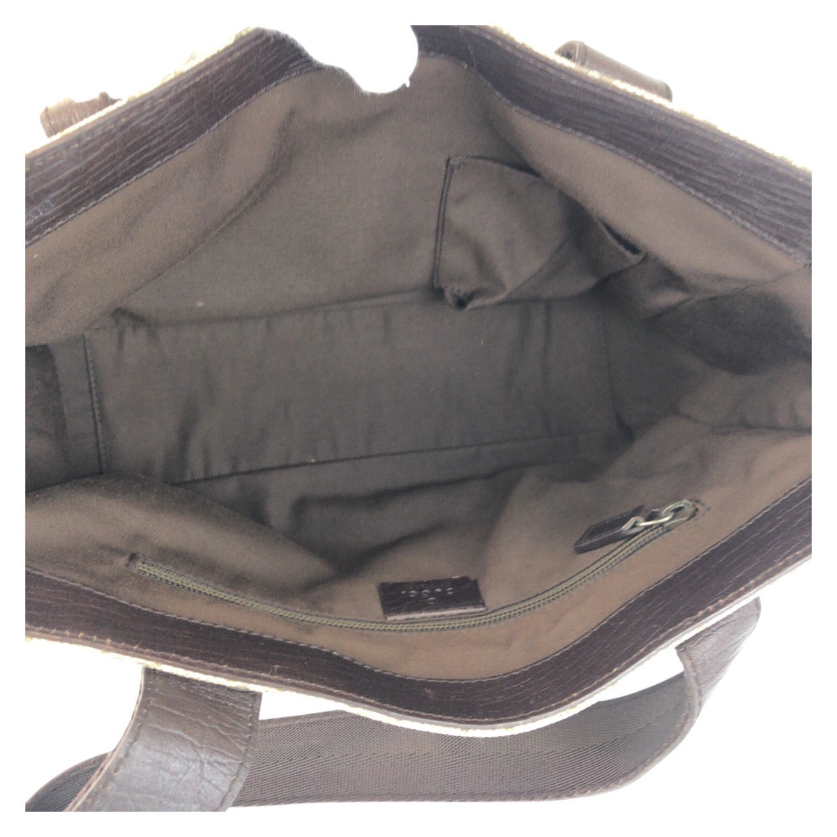 16981
GUCCI グッチ ベージュ ブラウン GGスプリームキャンバス / レザー 141976 トートバッグ ハンドバッグ  レディース AB27