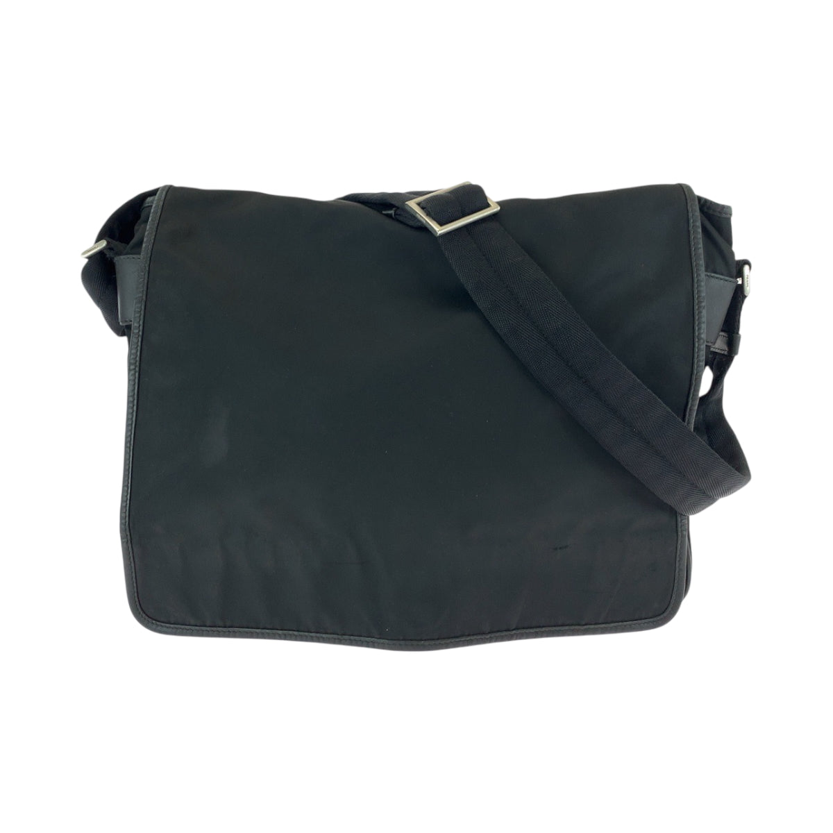 16982
PRADA プラダ テスート 三角ロゴプレート ブラック 黒 シルバー金具 ナイロン V158 ショルダーバッグ メッセンジャーバッグ  レディース AB39