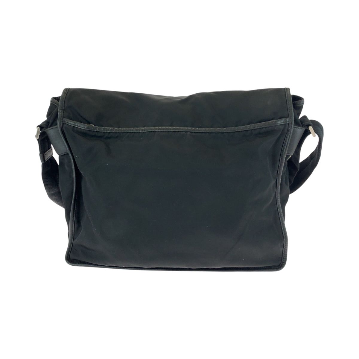 16982
PRADA プラダ テスート 三角ロゴプレート ブラック 黒 シルバー金具 ナイロン V158 ショルダーバッグ メッセンジャーバッグ  レディース AB39