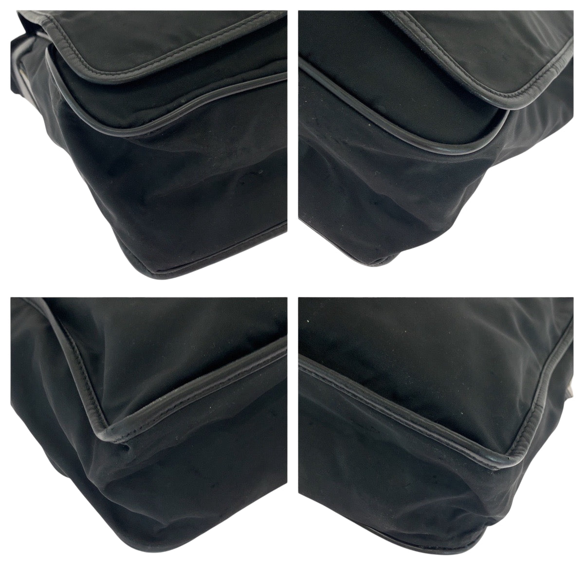 16982
PRADA プラダ テスート 三角ロゴプレート ブラック 黒 シルバー金具 ナイロン V158 ショルダーバッグ メッセンジャーバッグ  レディース AB39