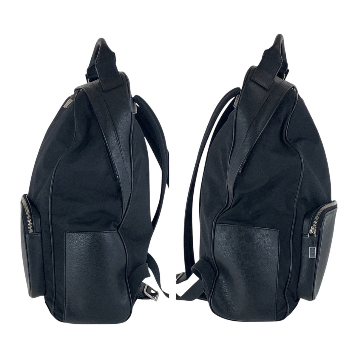 16987
Dior ディオール ブラック 黒 シルバー金具 ナイロン / レザー 03 BO 1105 リュック バックパック メンズ AB78