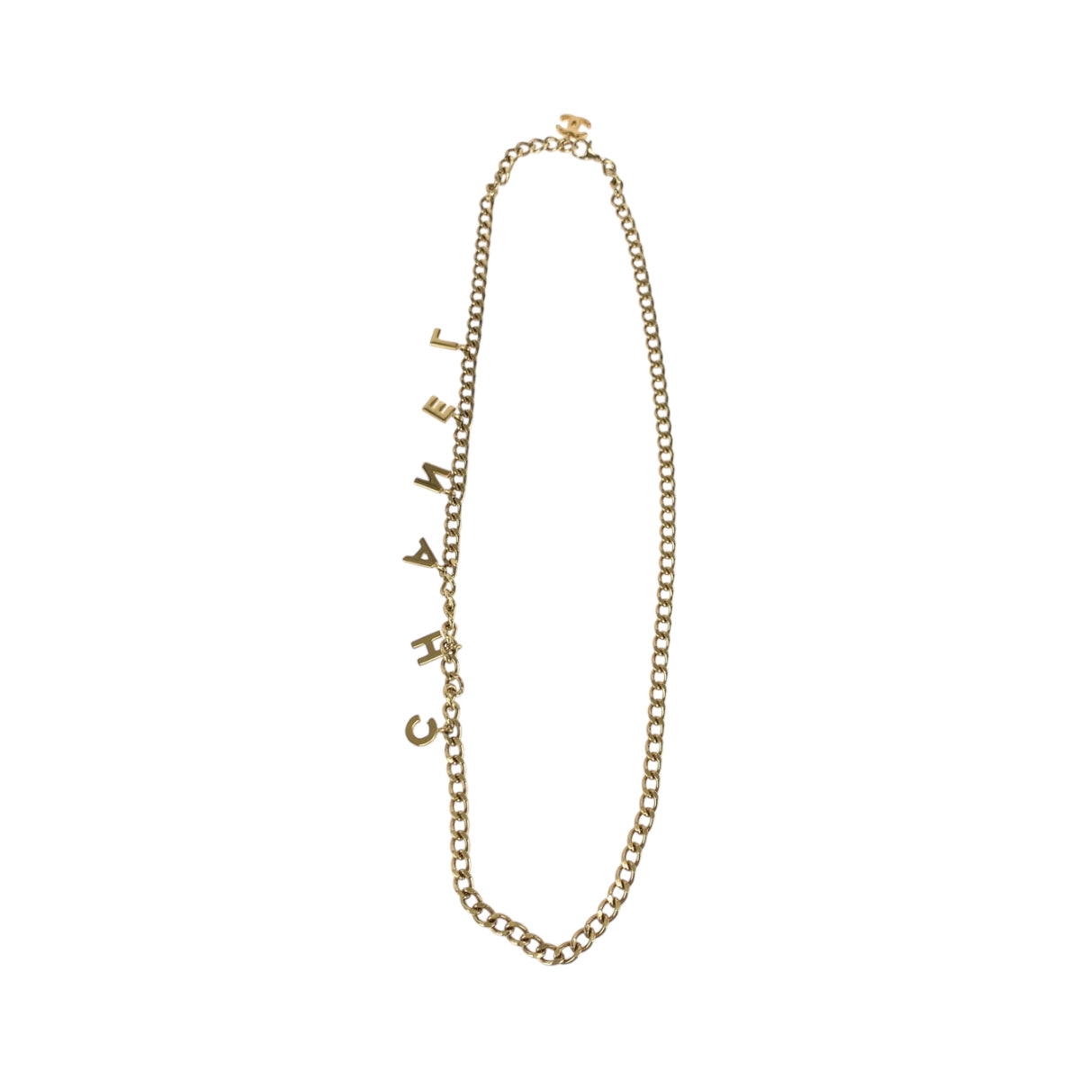 16991
CHANEL シャネル ココマーク ゴールド メッキ チェーンベルト ネックレス 02 A刻印  レディース SA130