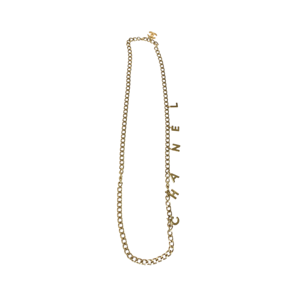 16991
CHANEL シャネル ココマーク ゴールド メッキ チェーンベルト ネックレス 02 A刻印  レディース SA130