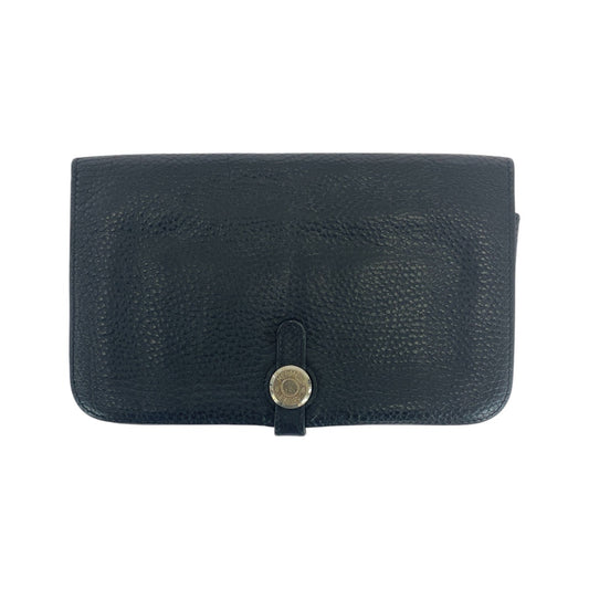 16992
HERMES エルメス ドゴンGM ブラック 黒 シルバー金具 トゴ 長財布 ロングウォレット ▫︎H刻印  メンズ ABP64